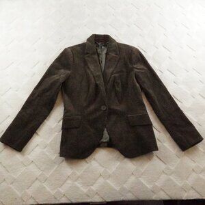 Zara Corduroy Blazer Jacket Womens Extra Large Single Breasted